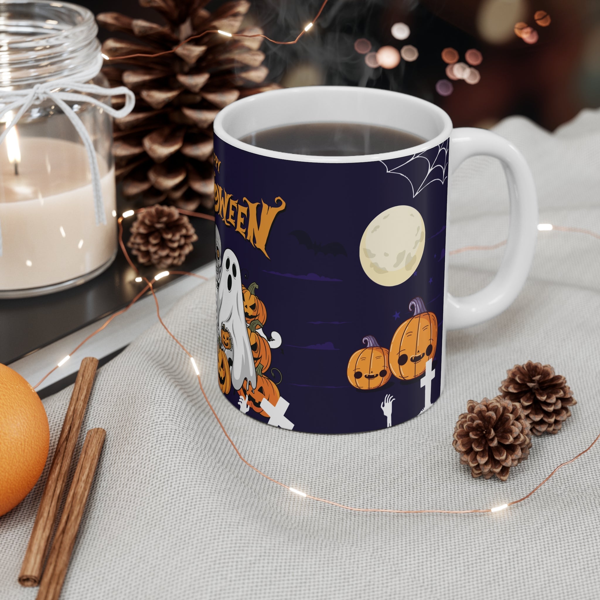 Halloween is Better with Skeleton | White Mug